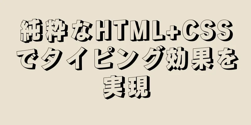 純粋なHTML+CSSでタイピング効果を実現