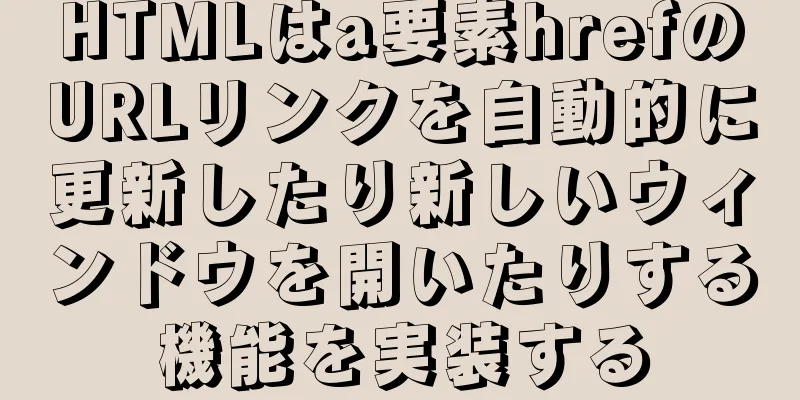 HTMLはa要素hrefのURLリンクを自動的に更新したり新しいウィンドウを開いたりする機能を実装する