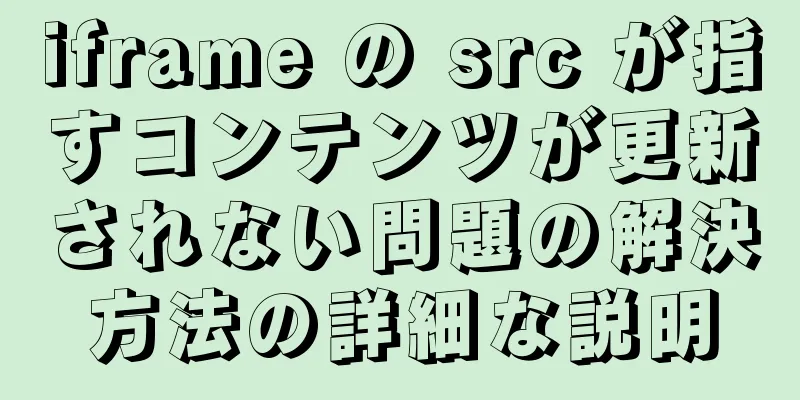 iframe の src が指すコンテンツが更新されない問題の解決方法の詳細な説明