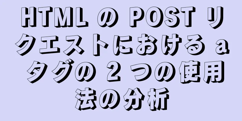 HTML の POST リクエストにおける a タグの 2 つの使用法の分析