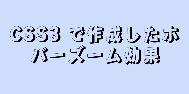 CSS3 で作成したホバーズーム効果