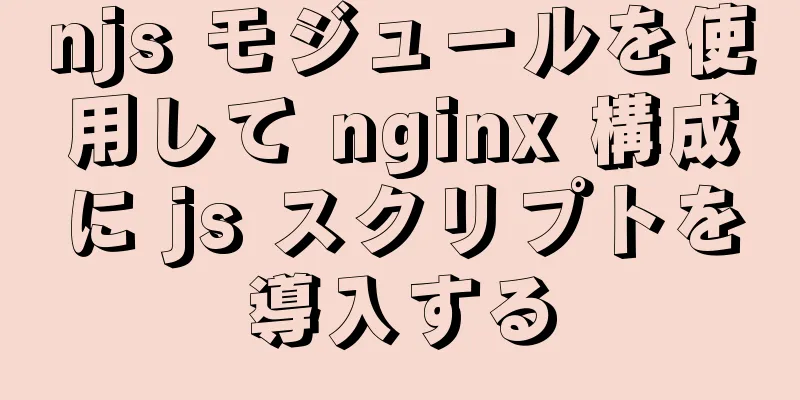 njs モジュールを使用して nginx 構成に js スクリプトを導入する