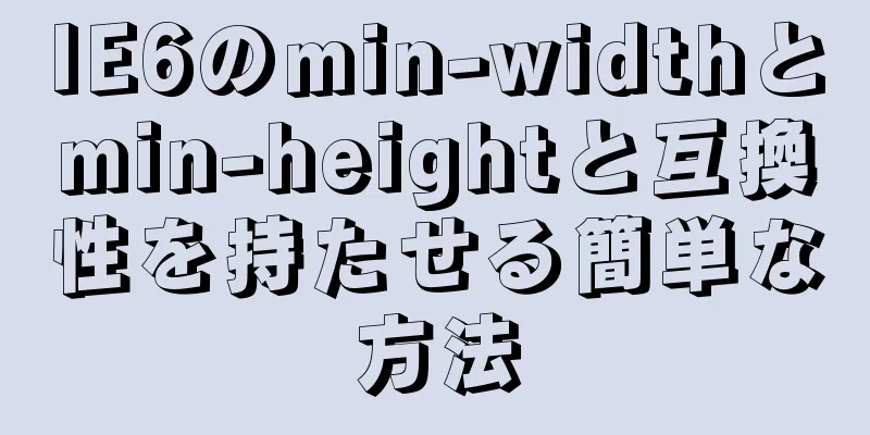 IE6のmin-widthとmin-heightと互換性を持たせる簡単な方法