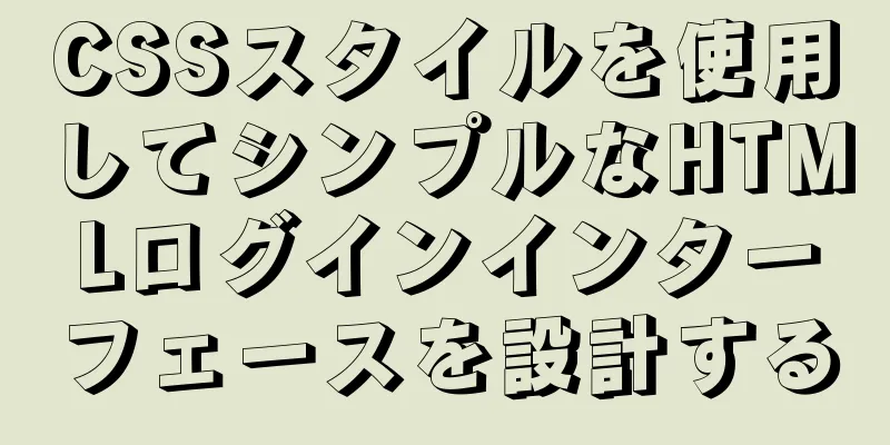 CSSスタイルを使用してシンプルなHTMLログインインターフェースを設計する