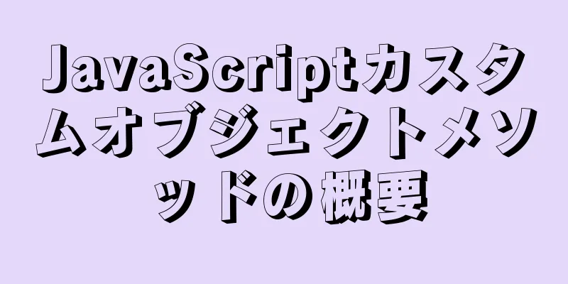 JavaScriptカスタムオブジェクトメソッドの概要