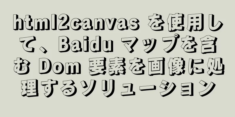 html2canvas を使用して、Baidu マップを含む Dom 要素を画像に処理するソリューション