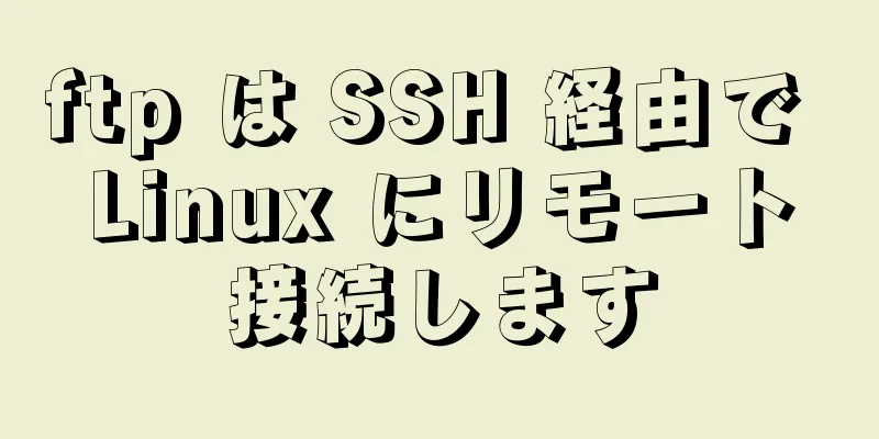 ftp は SSH 経由で Linux にリモート接続します