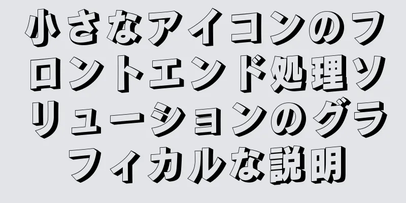 小さなアイコンのフロントエンド処理ソリューションのグラフィカルな説明