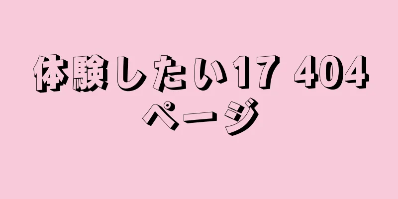 体験したい17 404ページ