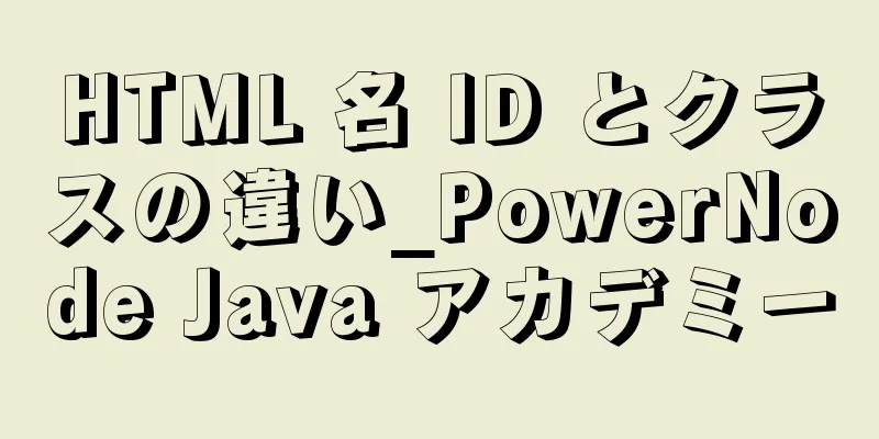 HTML 名 ID とクラスの違い_PowerNode Java アカデミー