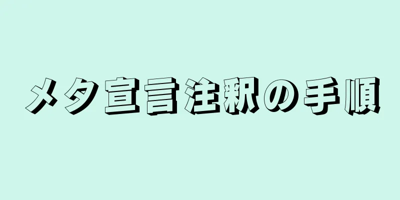 メタ宣言注釈の手順