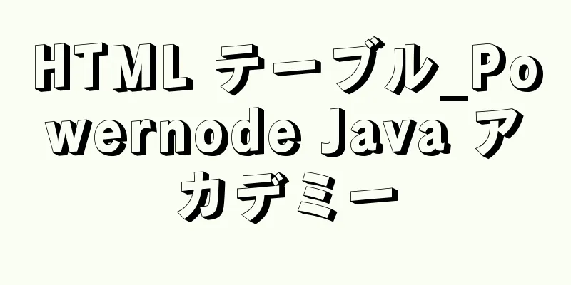 HTML テーブル_Powernode Java アカデミー