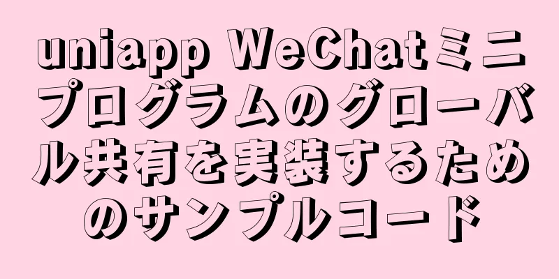 uniapp WeChatミニプログラムのグローバル共有を実装するためのサンプルコード