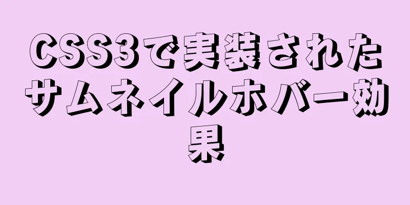 CSS3で実装されたサムネイルホバー効果