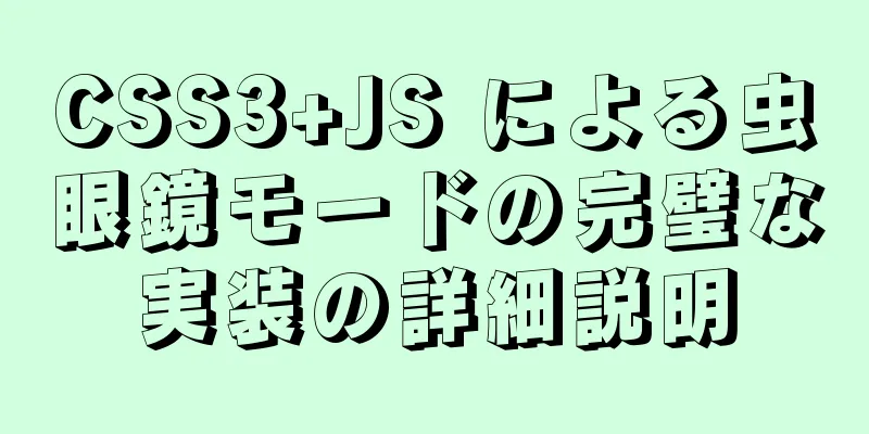 CSS3+JS による虫眼鏡モードの完璧な実装の詳細説明