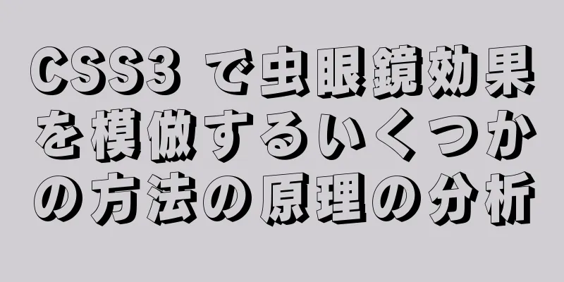 CSS3 で虫眼鏡効果を模倣するいくつかの方法の原理の分析