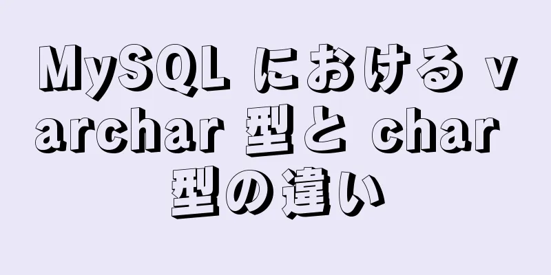 MySQL における varchar 型と char 型の違い