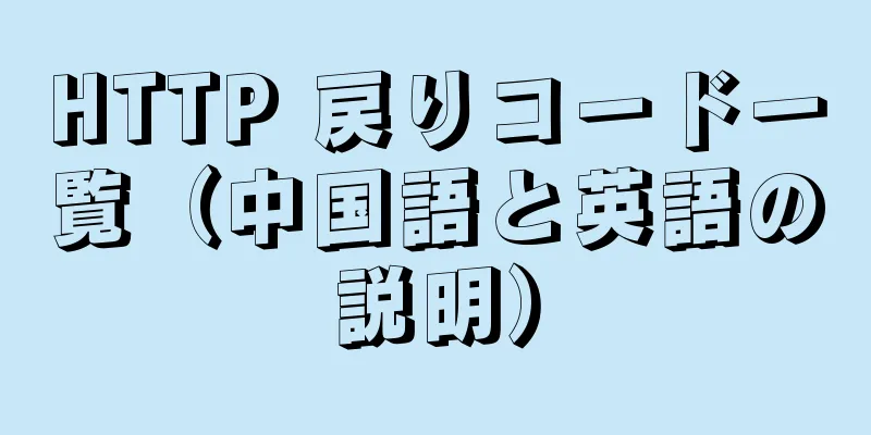 HTTP 戻りコード一覧（中国語と英語の説明）