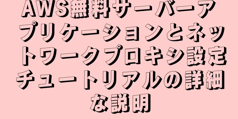 AWS無料サーバーアプリケーションとネットワークプロキシ設定チュートリアルの詳細な説明