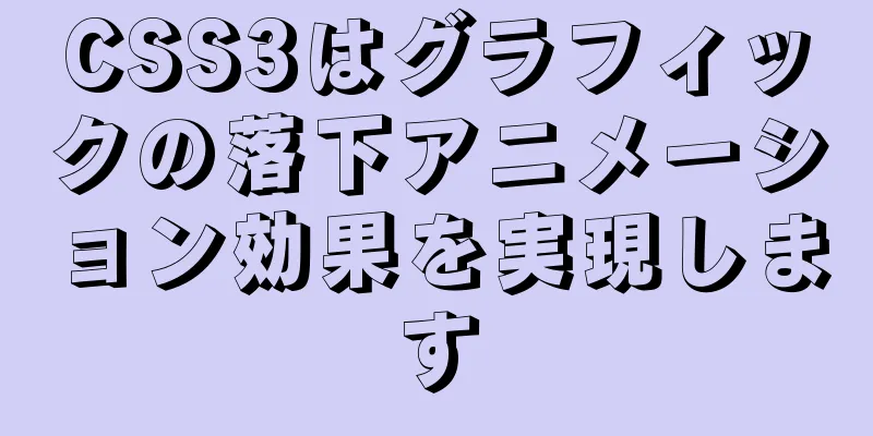 CSS3はグラフィックの落下アニメーション効果を実現します