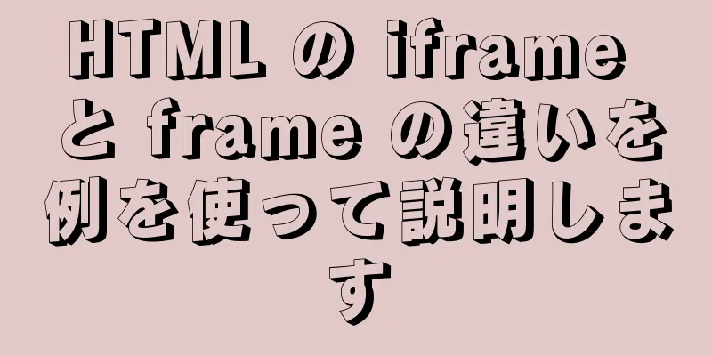 HTML の iframe と frame の違いを例を使って説明します