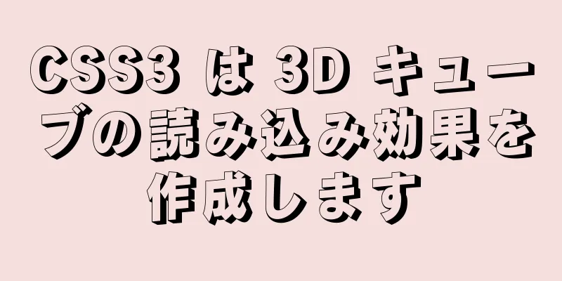 CSS3 は 3D キューブの読み込み効果を作成します