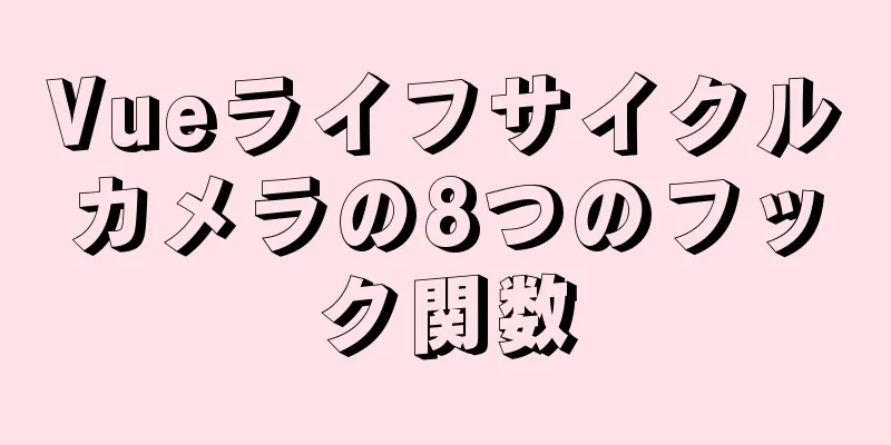 Vueライフサイクルカメラの8つのフック関数