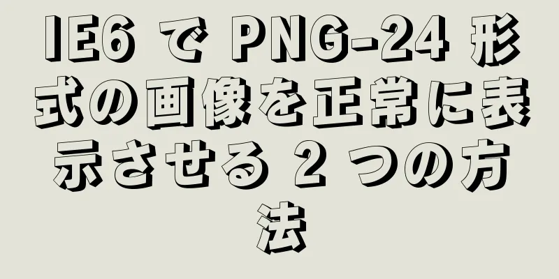 IE6 で PNG-24 形式の画像を正常に表示させる 2 つの方法