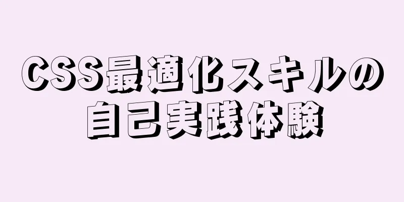 CSS最適化スキルの自己実践体験