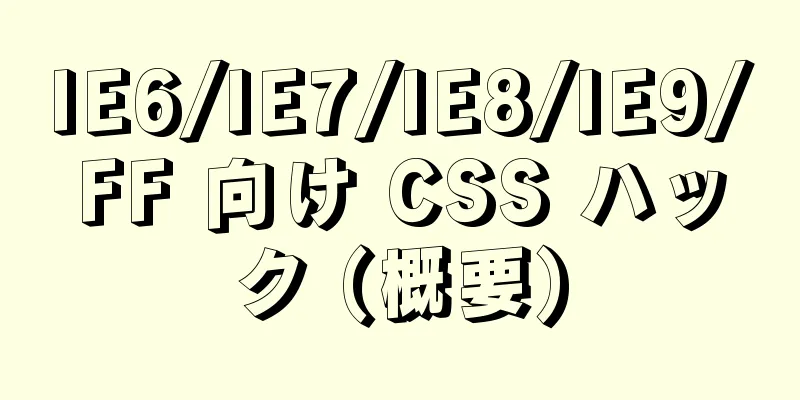 IE6/IE7/IE8/IE9/FF 向け CSS ハック (概要)