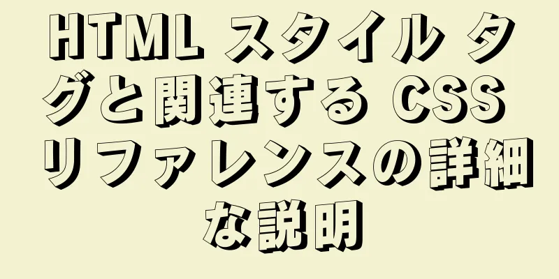 HTML スタイル タグと関連する CSS リファレンスの詳細な説明