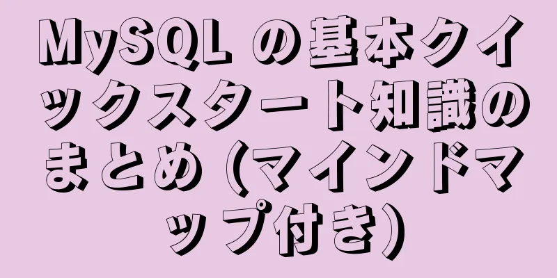 MySQL の基本クイックスタート知識のまとめ (マインドマップ付き)