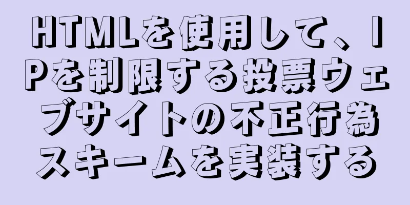 HTMLを使用して、IPを制限する投票ウェブサイトの不正行為スキームを実装する