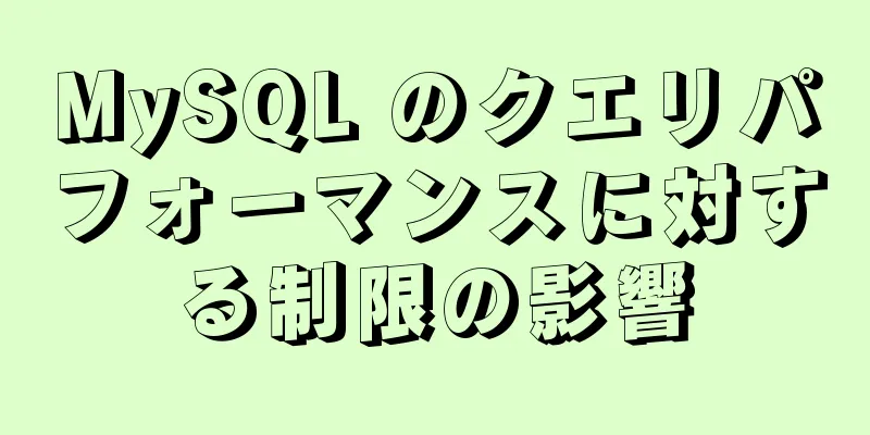 MySQL のクエリパフォーマンスに対する制限の影響