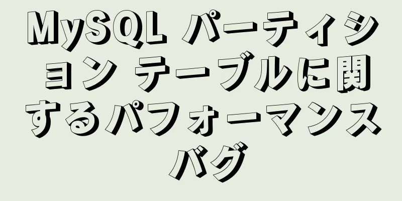 MySQL パーティション テーブルに関するパフォーマンス バグ