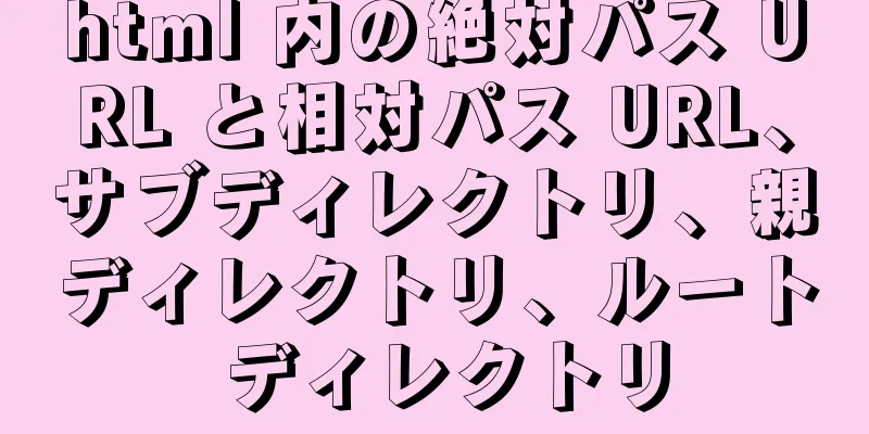 html 内の絶対パス URL と相対パス URL、サブディレクトリ、親ディレクトリ、ルート ディレクトリ