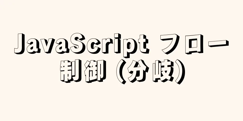 JavaScript フロー制御 (分岐)