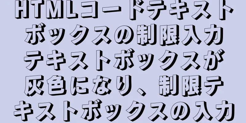 HTMLコードテキストボックスの制限入力テキストボックスが灰色になり、制限テキストボックスの入力