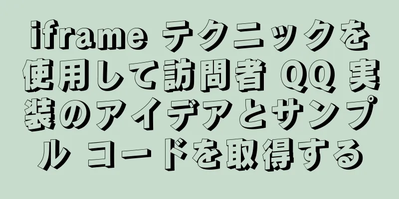 iframe テクニックを使用して訪問者 QQ 実装のアイデアとサンプル コードを取得する