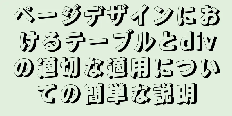 ページデザインにおけるテーブルとdivの適切な適用についての簡単な説明