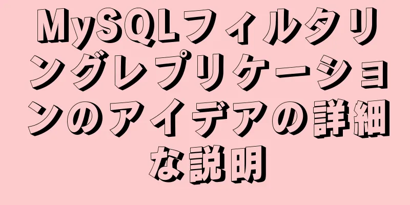 MySQLフィルタリングレプリケーションのアイデアの詳細な説明