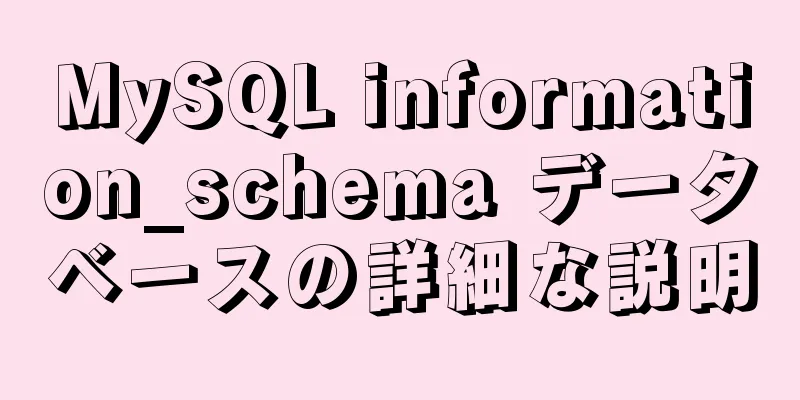 MySQL information_schema データベースの詳細な説明