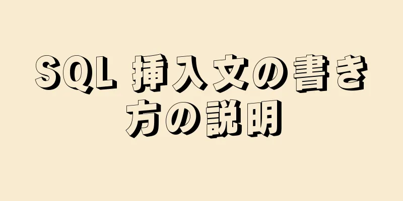 SQL 挿入文の書き方の説明