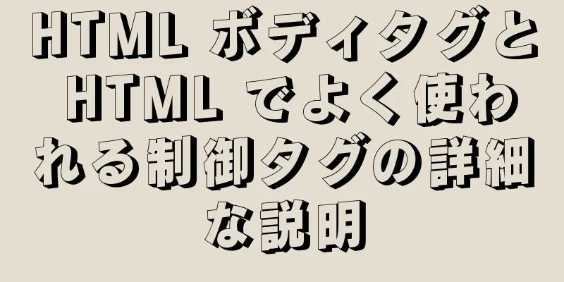 HTML ボディタグと HTML でよく使われる制御タグの詳細な説明