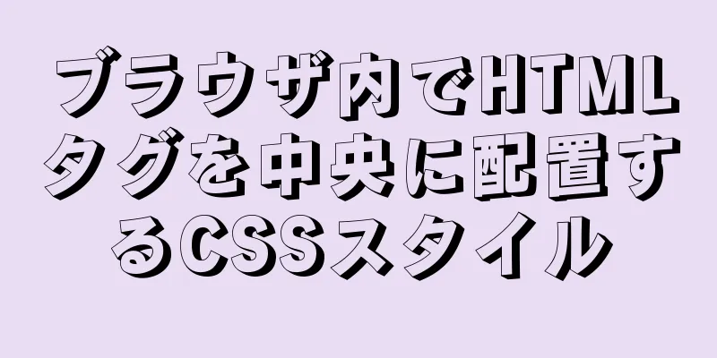 ブラウザ内でHTMLタグを中央に配置するCSSスタイル