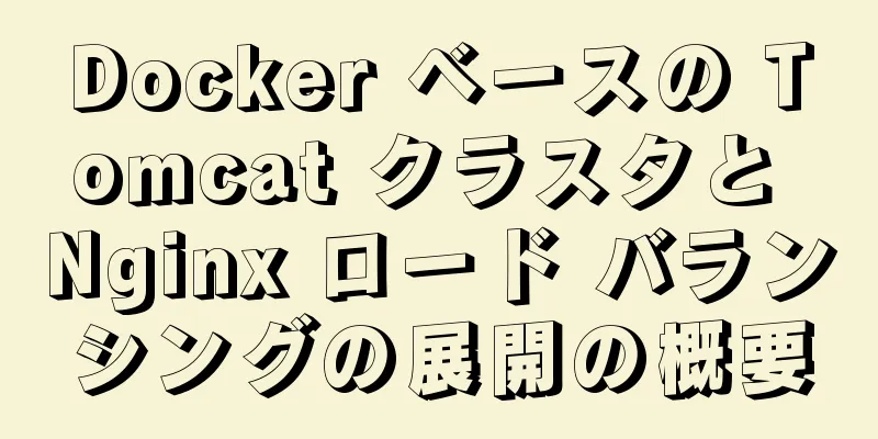 Docker ベースの Tomcat クラスタと Nginx ロード バランシングの展開の概要