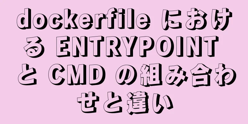 dockerfile における ENTRYPOINT と CMD の組み合わせと違い