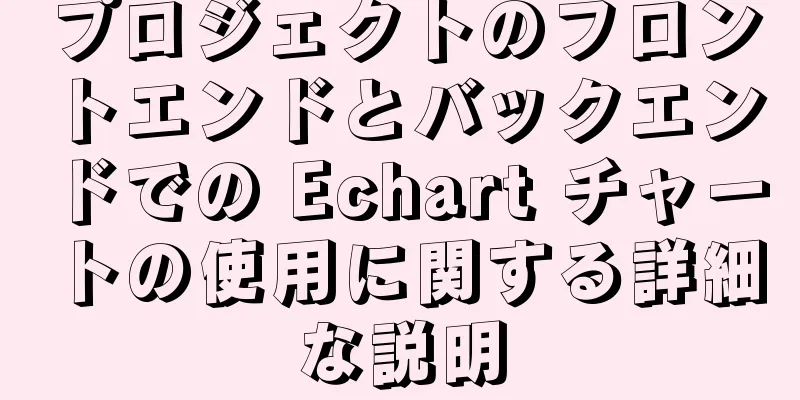 プロジェクトのフロントエンドとバックエンドでの Echart チャートの使用に関する詳細な説明