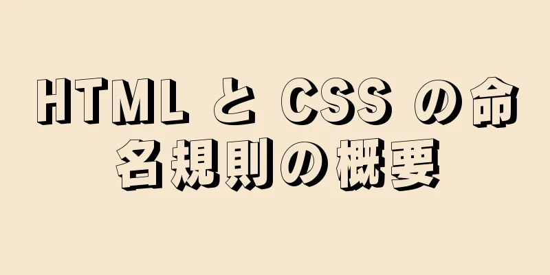 HTML と CSS の命名規則の概要