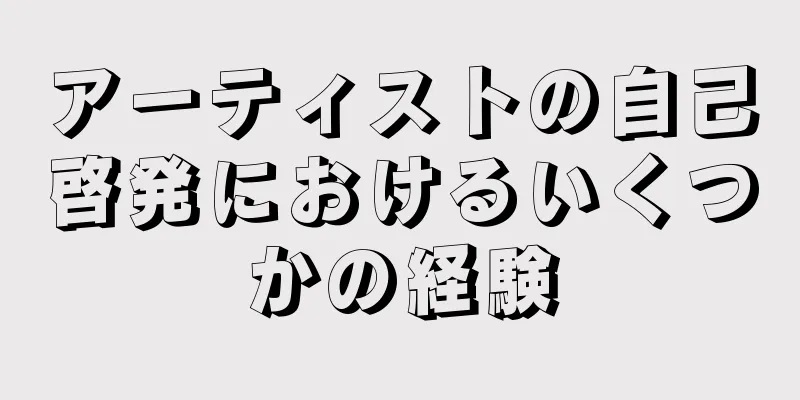 アーティストの自己啓発におけるいくつかの経験